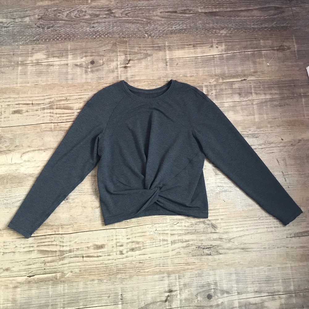 lululemon athletica Gray Crew Neck Sweater